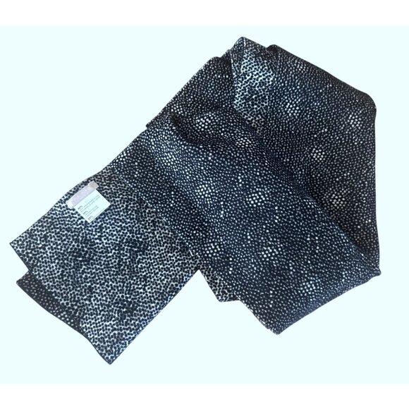 Alaia Paris Black & White Wool Blend Scarf - Picture 1 of 5